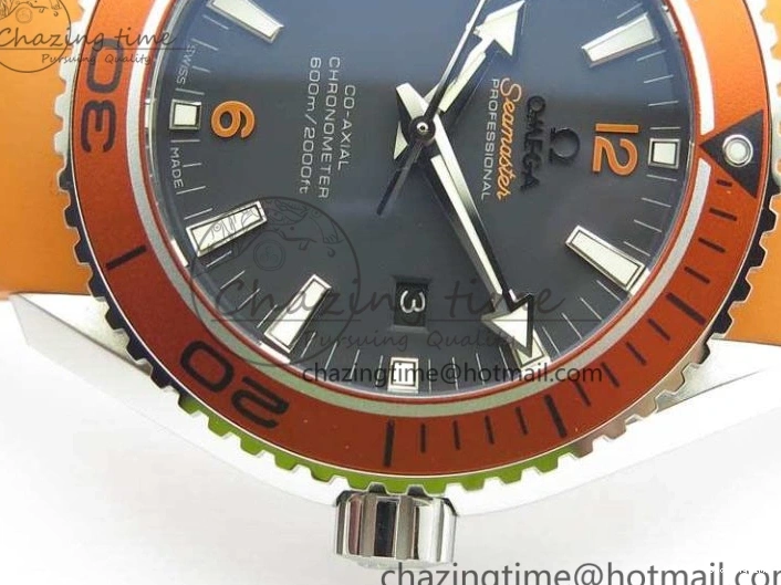 0109 UrbanStyle Planet Ocean Pro Orange Bezel 45mm OMF 1:1 Best Edition On Rubber Strap A8500 (Black Balance Wheel) 8138